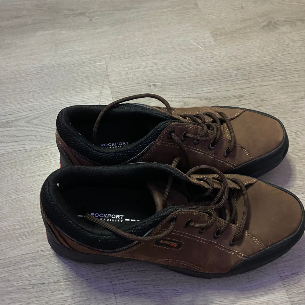 Rockport XCS Walkability Mens 10.5 Brown Leather Adiprene Hiking Sneakers
